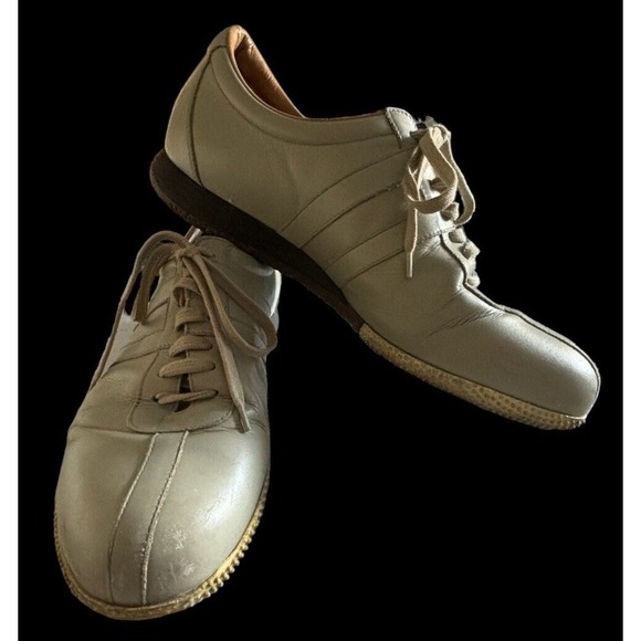Bally Free Men’s Athletic Shoes Size Medium 10.5 E Beige Leather Chic Sneakers - Picture 10 of 10